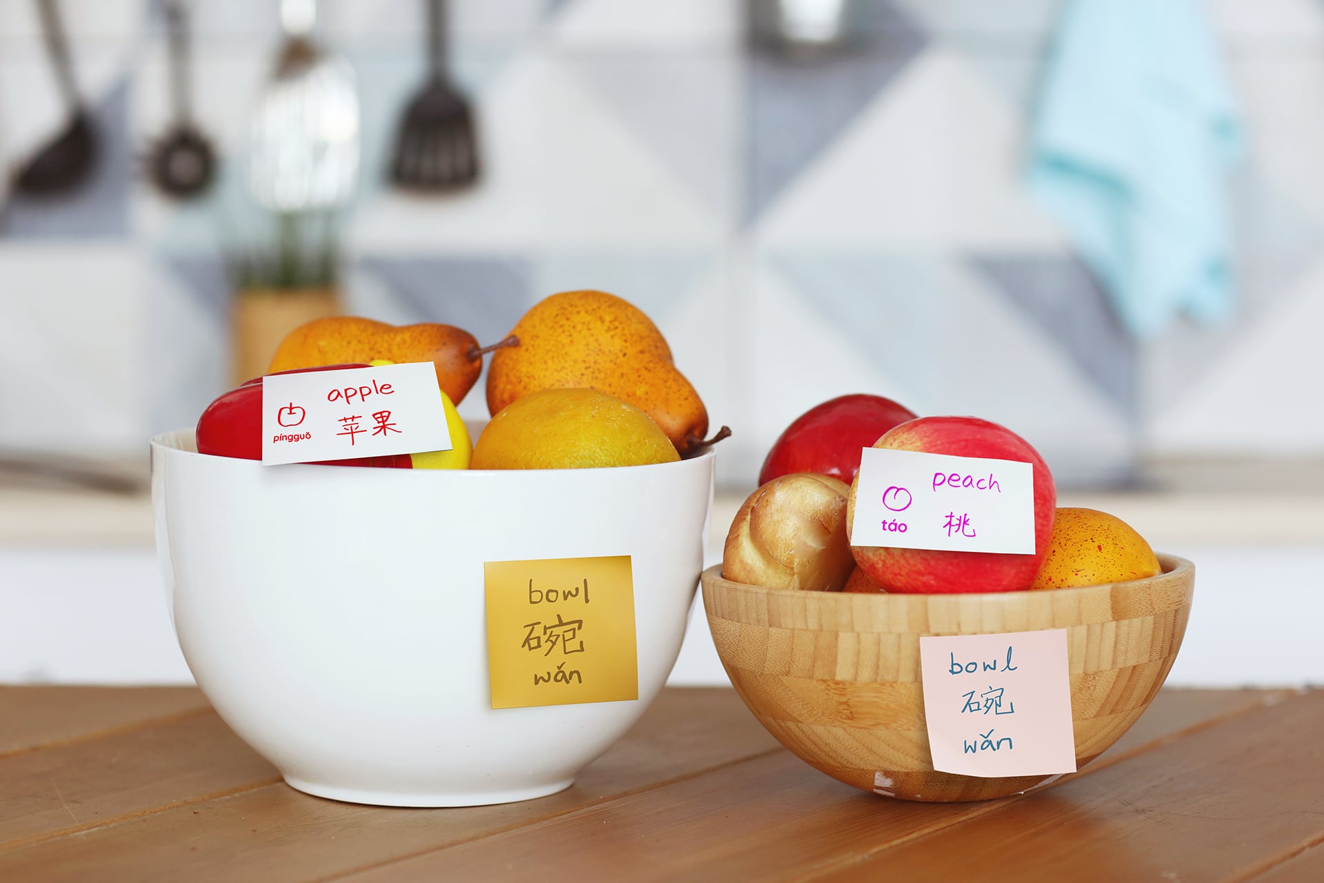 Help your kids learn Chinese through labelled items at home